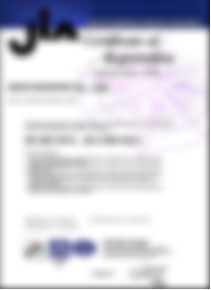 ISO Certificate