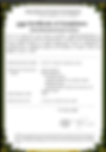 GMP Certificate